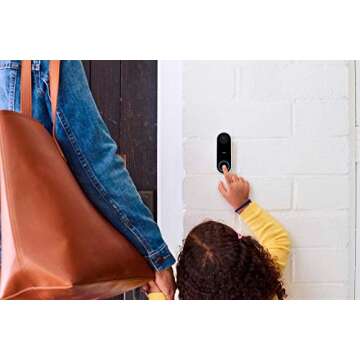 Google Nest Doorbell (Wired) - Formerly Nest Hello - Video Doorbell with 24/7 Streaming - Smart Doorbell Camera for Home with HDR Video, HD Talk and Listen, Night Vision, and Person Alerts