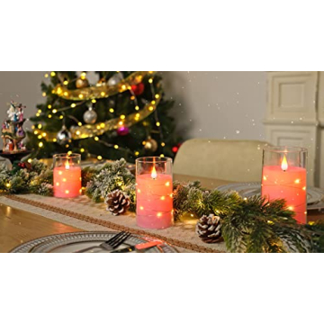 Homemory Flameless Candles with Remote Control Set of 3