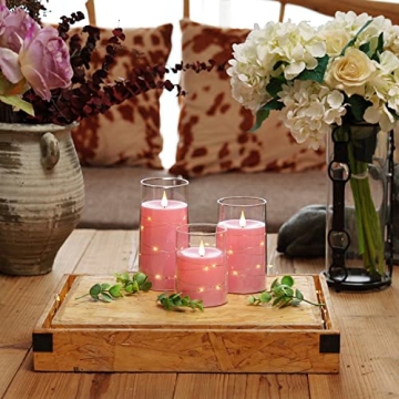 Homemory Flameless Candles with Remote Control Set of 3