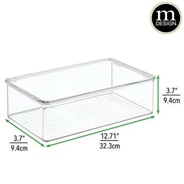 mDesign Plastic Closet Organizer Box Set of 8 Clear