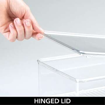 mDesign Plastic Closet Organizer Box Set of 8 Clear