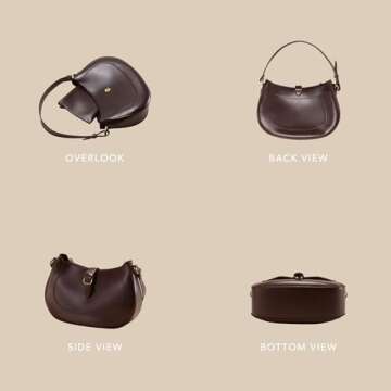 Vintage Vegan Leather Shoulder Bag (Red)