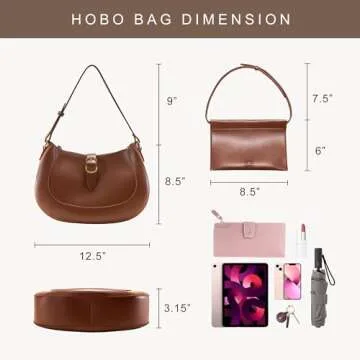 Vintage Vegan Leather Shoulder Bag (Red)