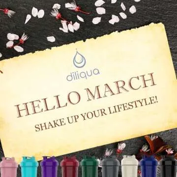 diliqua 10 PACK, Shaker Bottles for Protein Mixes | BPA-Free & Dishwasher Safe | 5 Large 28 oz & 5 small 20 oz protein shaker bottle | Shaker Cups for protein shakes | Blender Shaker Bottle Pack