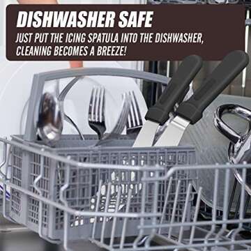 Walfos Icing Spatula, Stainless Steel Cake Spatula with Sturdy and Durable Handle Cake Decorating Spatula - Multi purpose Use for Home, Kitchen or Bakery (12 inch)