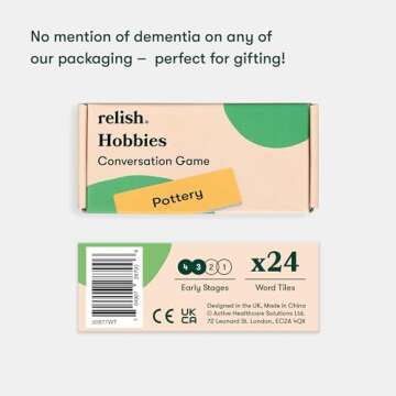 Relish - Dementia Game, Link & Think Hobbies Conversation Card Game - Alzheimer's Activities & Products, Games & Toys for Elderly/Seniors