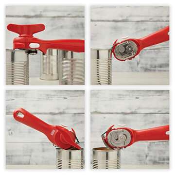 Kuhn Rikon Auto Safety LidLifter/Can Opener with Ring-Pull, 8 x 2.5 x 2.75 inches, White
