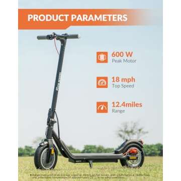 5TH WHEEL V20 Pro Electric Scooter with Turn Signals - 350W Motor &18 Mph, APP Support, 10" Tires, Dual Braking System and Cruise Control, Folding Commuter Electric Scooter for Adults and Teens
