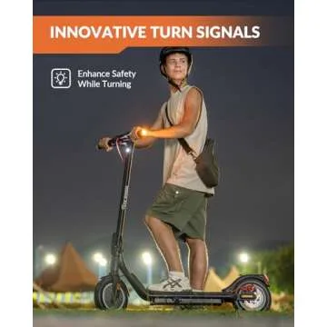 5TH WHEEL V20 Pro Electric Scooter with Turn Signals - 350W Motor &18 Mph, APP Support, 10" Tires, Dual Braking System and Cruise Control, Folding Commuter Electric Scooter for Adults and Teens