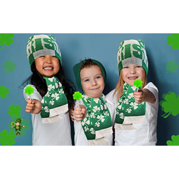 St. Patrick's Day Green Shamrock Lollipops, 50-Pack