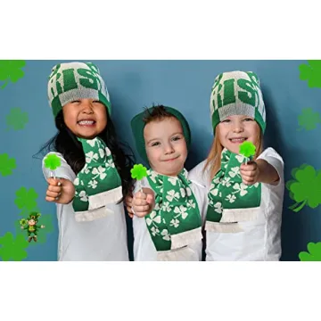 St. Patrick's Day Green Shamrock Lollipops, 50-Pack
