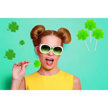 St. Patrick's Day Green Shamrock Lollipops, 50-Pack