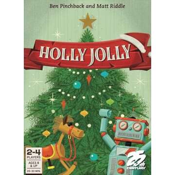 Holly Jolly , Christmas Themed Family Card Game , Collect Presents Ornaments & Stockings - 25th Cent...