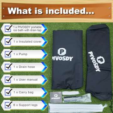 SeaBorn Ice Bath XL Portable Cold Plunge Tub Inflatable Free Standing Hot Tub for Adults Bañera Portatil Gift for Father Mother Son