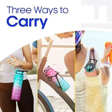 Fidus 32oz Motivational Water Bottle - Track Your Hydration