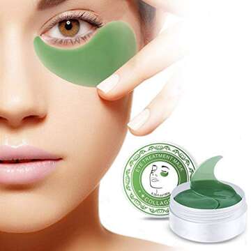 POSTA Collagen Eye Mask, 60 PCS Under Eye Treatment Gels Eye Patches, With Anti-Aging Hyaluronic Acid For Moisturizing & Reducing Dark Circles Puffiness Wrinkles Fine Lines