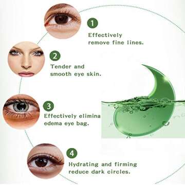 POSTA Collagen Eye Mask, 60 PCS Under Eye Treatment Gels Eye Patches, With Anti-Aging Hyaluronic Acid For Moisturizing & Reducing Dark Circles Puffiness Wrinkles Fine Lines