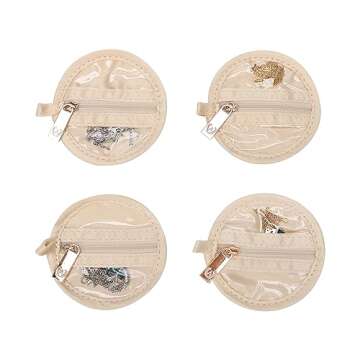 Angelina's Palace Round Jewelry Organizer Case for Travel