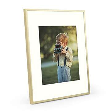 Frametory Gold Aluminum Frame 12x16 for Art Prints