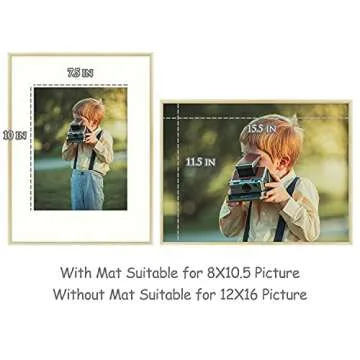 Frametory Gold Aluminum Frame 12x16 for Art Prints