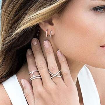 Dainty CZ Huggie Hoop Earrings 18K Gold Filled Chunky Simple Cute Thick Round Frill Bead Ball Starbu...