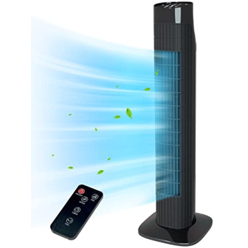 Uthfy Tower Fan for Bedroom, 32 Inch Bladeless Cooling Fan with Remote Control