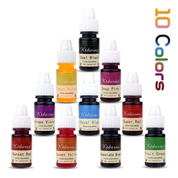 Vibrant 10 Color Food Coloring Kit for Baking and Decorating