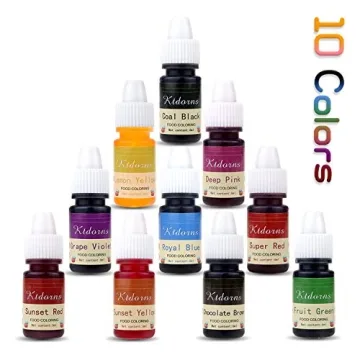 Vibrant 10 Color Food Coloring Kit for Baking and Decorating