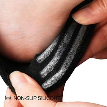 wernies 8 Pairs Short Socks Black No Show Low Socks Women Thin Non Slip Invisible Loafer Ankle Low Cut Socks