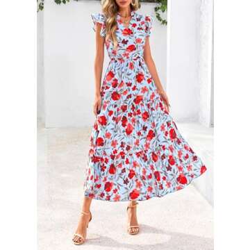Shop PRETTYGARDEN Women's Floral Midi Dress for Summer Style