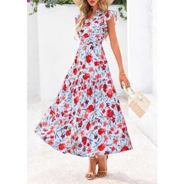 Shop PRETTYGARDEN Women's Floral Midi Dress for Summer Style