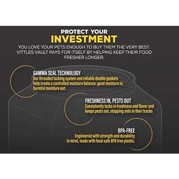 GAMMA2 Vittles Vault Travel-Tainer (6 Cups) Portable Food Storage Container, Blue