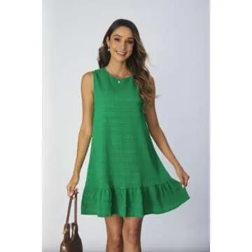SOLY HUX Ruffle Hem Sleeveless Summer Mini Dress