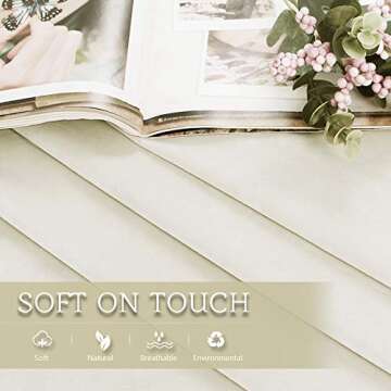 StangH Velvet Kids Body Pillow Cover with Zipper, Super Soft Touch Body Pillowcase for Babies/Pregnant Women/Adults, Ivory, 20 x 54-inch, 1 Piece