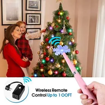 Magic Light Wand, Wireless Remote Control Outlet for Christmas String Lights and Decorations Lights,...