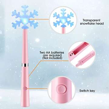 Magic Light Wand, Wireless Remote Control Outlet for Christmas String Lights and Decorations Lights, Remote Magic Wand Switch Kit with Music, Ideas for Kids/Friends/Family (Pink)