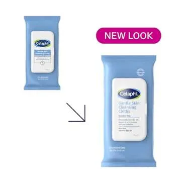 Cetaphil Face and Body Wipes, Gentle Skin Cleansing Cloths, 25 Count (Pack of 3), for Dry, Sensitive Skin, Flip Top Closure, Great for the Gym, Travel, in the Car, Hypoallergenic, Fragrance Free