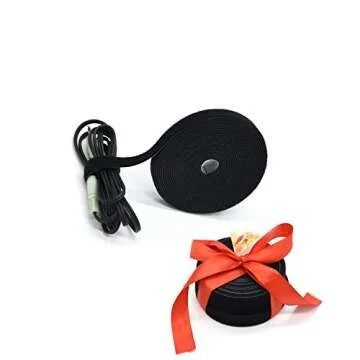 Patu Reusable Multi-Purpose Fastening Tape Cable Ties, 2 Rolls 5 Yards