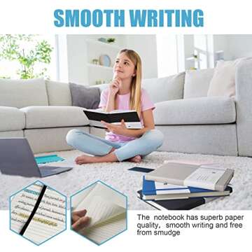 EMOMAS Lined Journal Notebooks - 3 Pack, 160 Pages