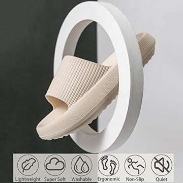 rosyclo Cloud Slippers for Female and Male, Unisex Cute Cozi Massage Pillow Shower Shoes Bathroom No...