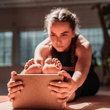 42 Birds 100% Recycled Cork Yoga Block, Sustainable, Eco-Friendly, Non-Slip, Handstand Blocks, Non-Toxic, All-Natural, Premium Cork, Self-Cleaning, 9" x 6" x 4" -1% for The Planet