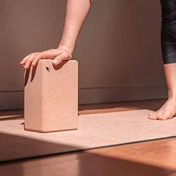 42 Birds 100% Recycled Cork Yoga Block, Sustainable, Eco-Friendly, Non-Slip, Handstand Blocks, Non-Toxic, All-Natural, Premium Cork, Self-Cleaning, 9" x 6" x 4" -1% for The Planet