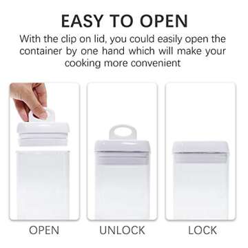 6 Pack Airtight Food Storage Container Set - Kitchen Organizers & Storage - Sugar Dispenser with Lids, Ideal for Pasta,Sugar, Cookies