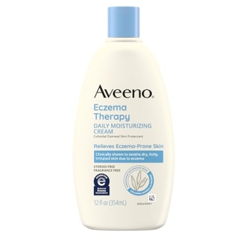 Aveeno Eczema Therapy Daily Moisturizing Cream for Sensitive Skin, Soothing Eczema Relief Cream for ...