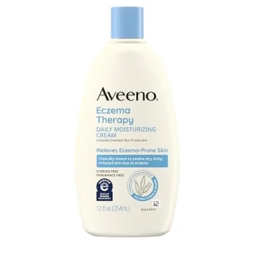Aveeno Eczema Therapy Daily Moisturizing Cream for Sensitive Skin, Soothing Eczema Relief Cream for ...