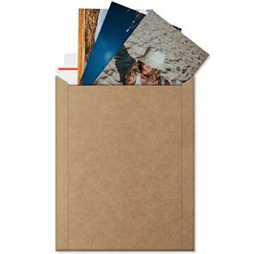 ValBox 9x11.5 Self Seal Photo Document Mailers 25 Pack Stay Flat Brown Cardboard Envelopes, 9.25 x 11.75 Inches