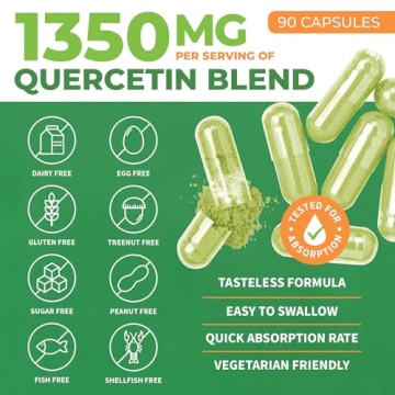 Quercetin with Bromelain 1350mg - Immune Support Supplement