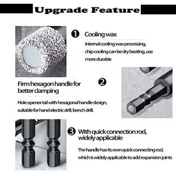 Mgtgbao 7PCS Diamond Drill Bits Set for Granite Marble