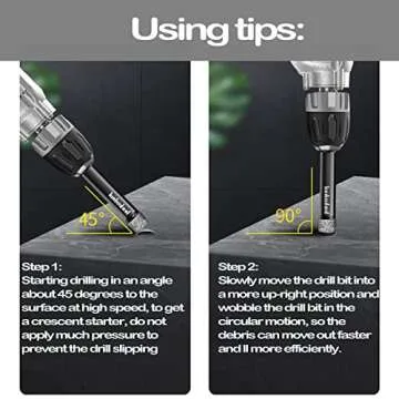 Mgtgbao 7PCS Diamond Drill Bits Set for Granite Marble