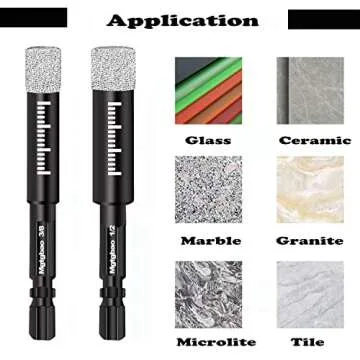 Mgtgbao 7PCS Diamond Drill Bits Set for Granite Marble
